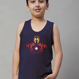 Friskers Boys Printed Skin Friendly Pure Cotton Gym Innerwear Vest-picture-22