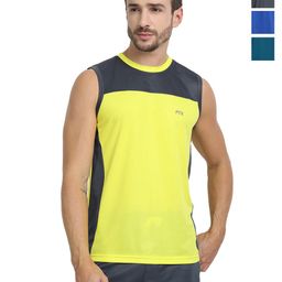 FTX Pack Of 4 Colourblocked Round Neck Gym Vests 709-5_709-9_709-11_709-15-S-picture-46