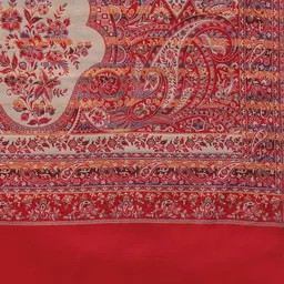 WEAVERS VILLA Women Maroon & Beige Woven Design Shawl image 2