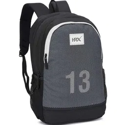 HRX by Hrithik Roshan Unisex Black Printed Backpack with Shoe Pocket -Up to 15 inch image 5