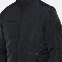 The Indian Garage Co Men Navy Solid Lightweight Padded Jacket image 5