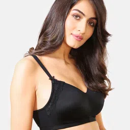 Van Heusen Black Lace Non-Wired Non Padded Minimizer Soft Cup Bra ILIBR1ALXSXD22002 image 4