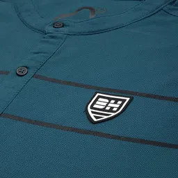 Being Human Men Blue Typography Polo Collar Applique T-shirt image 5