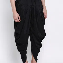here&now x sanwara Sanwara Men Black Solid Dhoti image 4