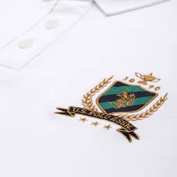 U.S. Polo Assn. Pure Cotton Brand Logo Embroidered Polo Collar Slim Fit T-shirt image 2