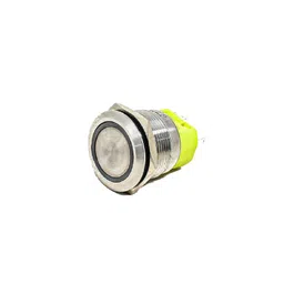 White 22 mm 12V-24 V LATCHING Metal SwitchWhite 22 mm 12V-24 V LATCHING Metal Switch image 1
