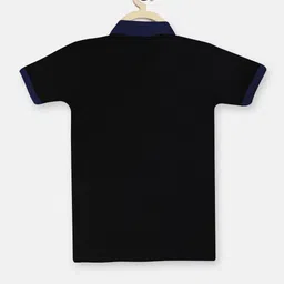 CHIMPRALA Boys Black & Grey Polo Collar T-shirt image 2