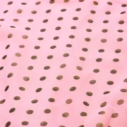 DODO & MOA Pink & Black Polka Dots Georgette A-Line Midi Dress image 2