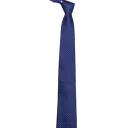 The Tie Hub Blue & White Woven Design Broad Tie image 2