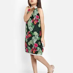 BAESD Girls Floral Printed Cotton Sheath Dress image 4