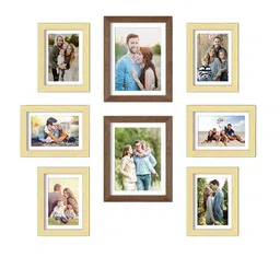 Art Street Set Of 8 Yellow & Brown Solid Photo Frames image 5