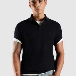 Tommy Hilfiger Men Solid Polo Collar T-shirt image 3