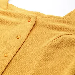 her by invictus Women Mustard Yellow Solid Regular Top image 2