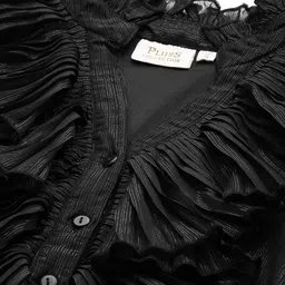 plusS Black Ruffles Top image 2