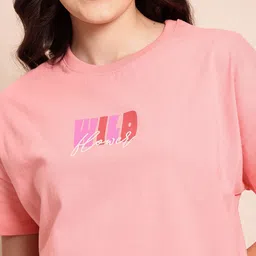 Mast & Harbour Typography Print Relaxed Fit Cotton T-shirt image 3