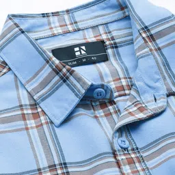 HERE&NOW Men Slim Fit Tartan Checked Casual Shirt image 4