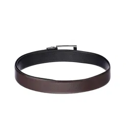 Kara Men Black & Brown Textured Reversible Leather Formal Belt image 3