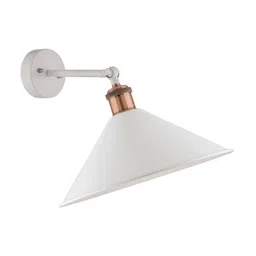 Homesake White Solid Handcrafted Barn Cone Swing Arm Light image 4
