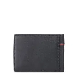 Kara Men Black Leather Solid Two Fold Wallet image 3