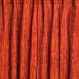 Fabindia Red & Black Striped Cotton Window Curtain image 4