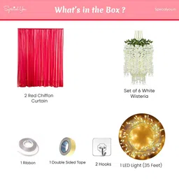 Special You Red Curtains Backdrop Decoration image 2