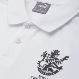 Puma Men White & Multicoloured Abstract Printed Polo Collar T-shirt image 2