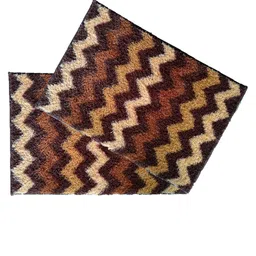 Athom Trendz Set of 2 Brown Printed Bath Rugs image 2
