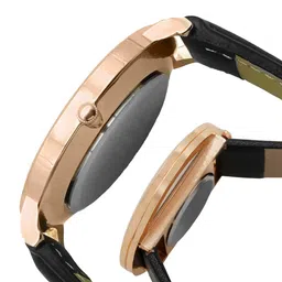 JOKER & WITCH Black & Rose gold-Toned Buffy & Angel Couple Watch Gift Set-JWCW126 image 2