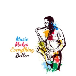 rawpockets Multicoloured Music Makes Everything Better Wall Stickers image 4