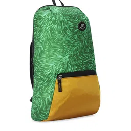 Arctic Fox Unisex Green and Yellow Graphic Contrast Detail Backpack image 4