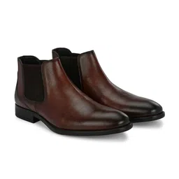 Overdrive Men Leather Block-Heeled Chelsea Boots image 4