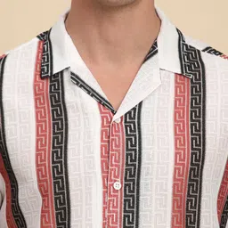 MOHICANS Men Textured Spread Collar Casual Shirt image 2