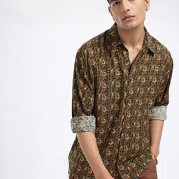 glitchez Geometric Mania Printed Relaxed Shirt image 4