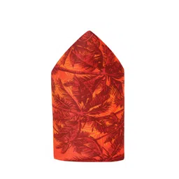 Tossido Men Orange & Brown Printed Pocket Square image 2