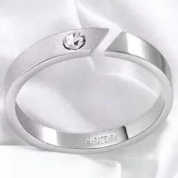 MYKI Silver-Plated CZ-Studded Finger Ring image 4