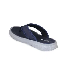 Adda Men Navy Blue & Grey Colourblocked Thong Flip-Flops image 5