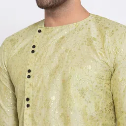 KLOTTHE Men Green Ethnic Motifs Printed Kurta image 5