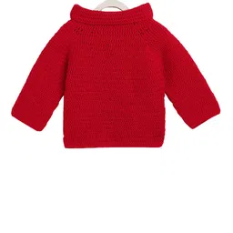 CHUTPUT Kids Red Appliqued Pullover Sweater image 3