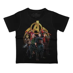 Marvel by Wear Your Mind Boys Pack Of 2 Black Printed Round Neck T-shirts image 3