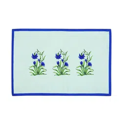 SEJ by Nisha Gupta Blue & Green Printed Table Placemat image 3