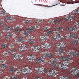 Biba Women Maroon Ethnic Motifs Printed Kurta image 5