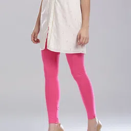 W Pink Ankle-Length Leggings image 5