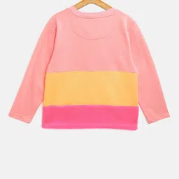 Cherry Crumble Boys Pink & Yellow Colourblocked Sweatshirt image 2