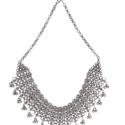 TEEJH Silver-Plated Oxidised Necklace image 3