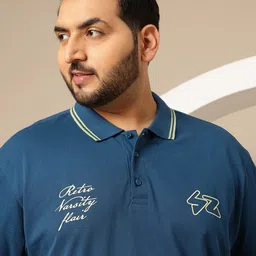 Sztori Plus Size Polo Collar Pure Cotton T-shirt image 2