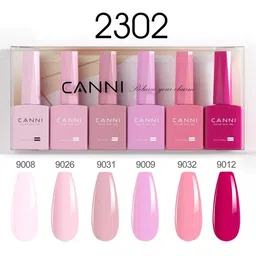 CANNI Hema Free Set Of 6 UV Soak Off Gel Nail Polish - 9ml Each - 2302 image 4