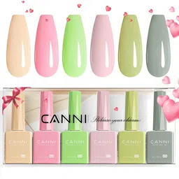 CANNI Hema Free Set Of 6 UV Soak Off Gel Nail Polish - 9ml Each - 2320 image 1