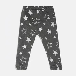 MINI KLUB Boys Grey Printed Straight-Fit Trackpant image 2
