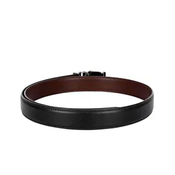 amicraft Men Black & Brown Textured Reversible Belt image 2