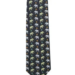 Tossido Men Black Printed Broad Tie image 3